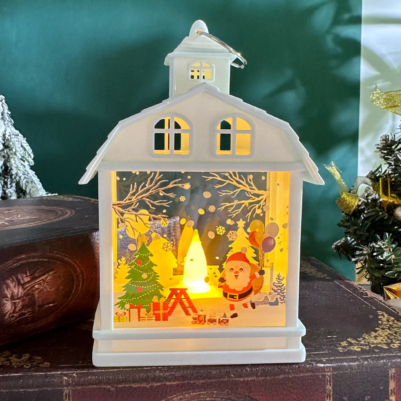 Décorations de Noël Rétro Satchel Night Light Ornements de Noël Arbre suspendu Vent