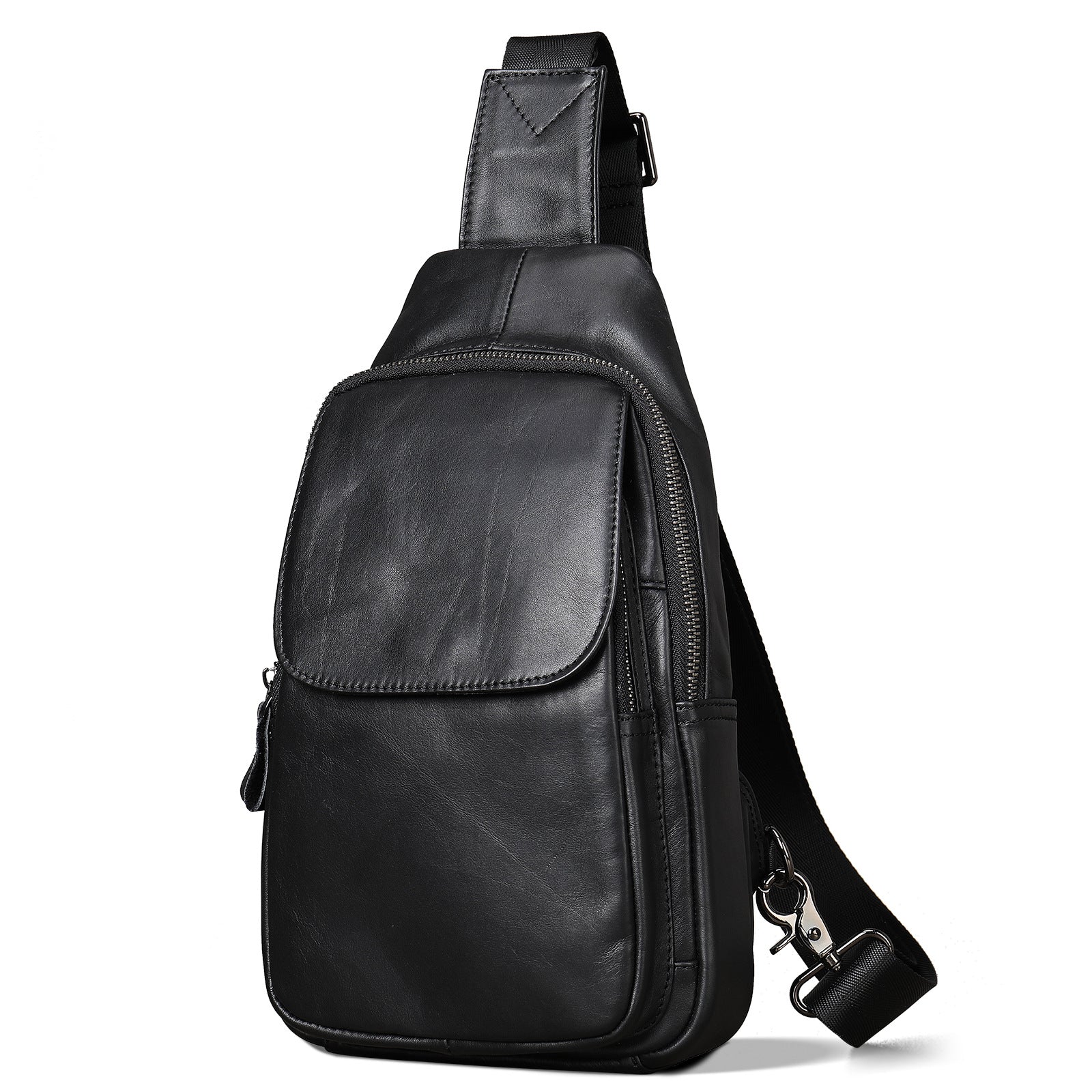 Sac de poitrine en cuir pour hommes