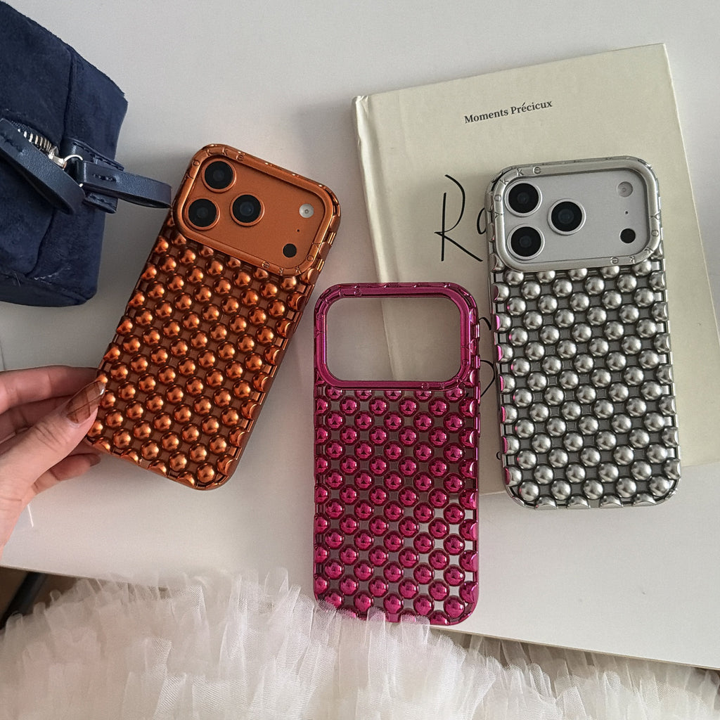 Electroplated Solid Color Pearl Phone Case