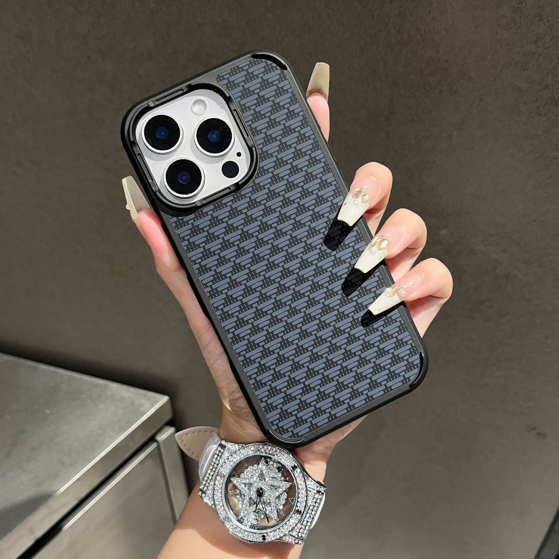 Coque d'aspiration magnétique en fibre de carbone avec une sensation Matte et Anti Drop