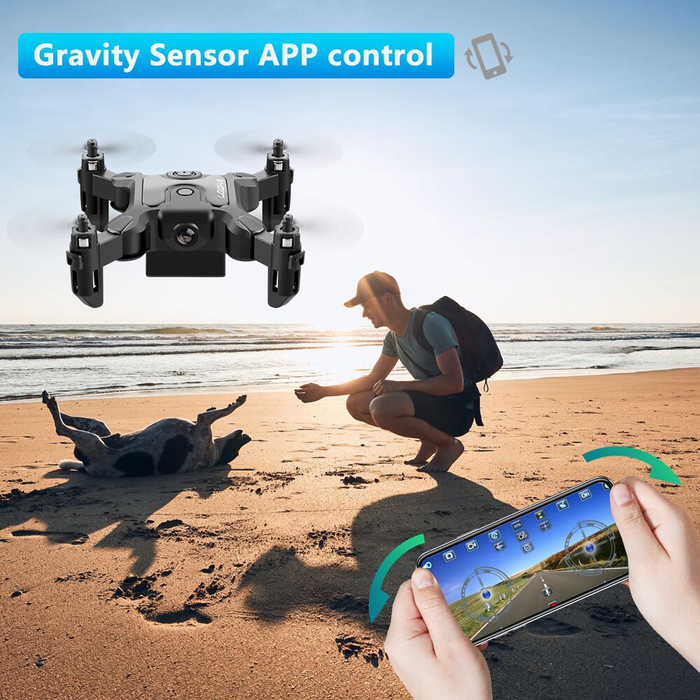 DE V2 Mini Drone Selfie WIFI FPV Avec caméra HD pliable bras RC Quadcopter Toy