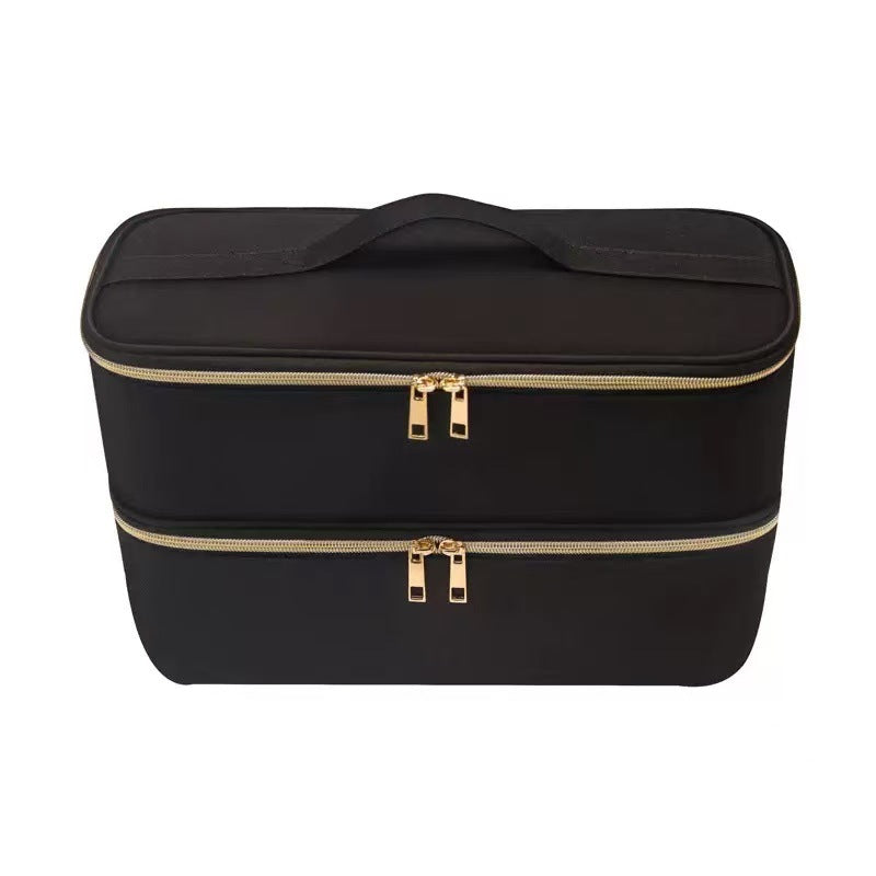 Sac de rangement portable double couche pour souffleurs capillaires et fers de curling