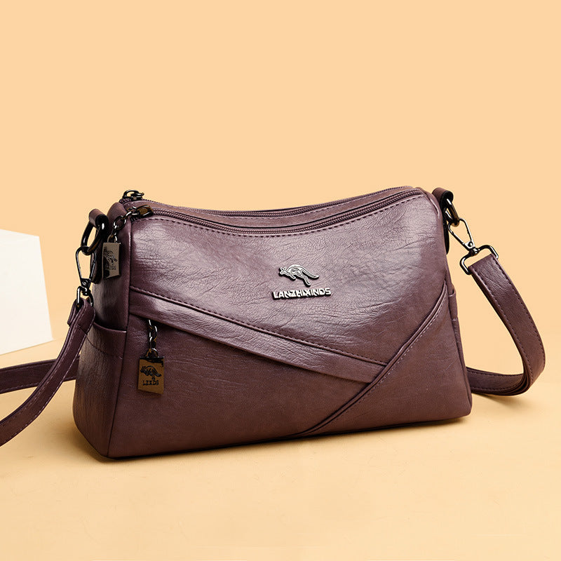 Épaule en cuir souple de mode Sac transversal de grande capacité