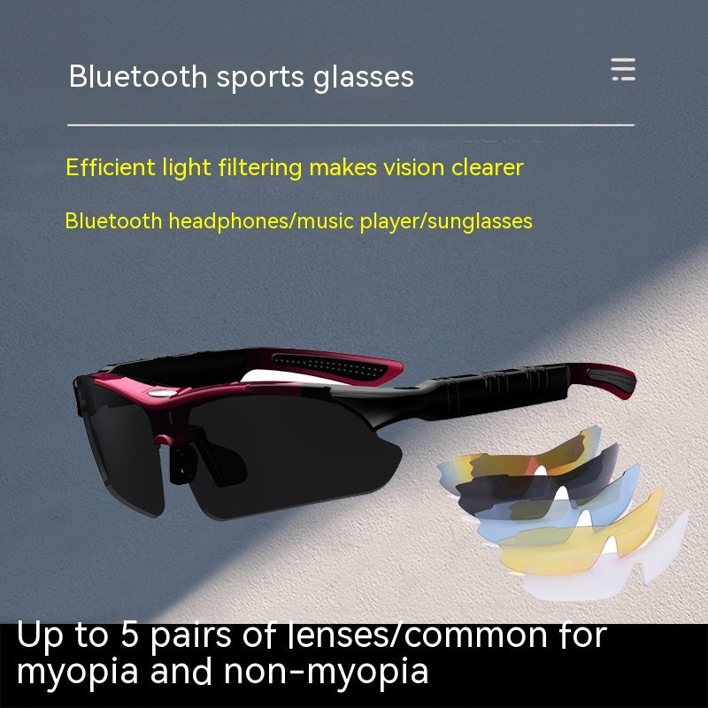 Casque Bluetooth Lunettes Sports de course en plein air