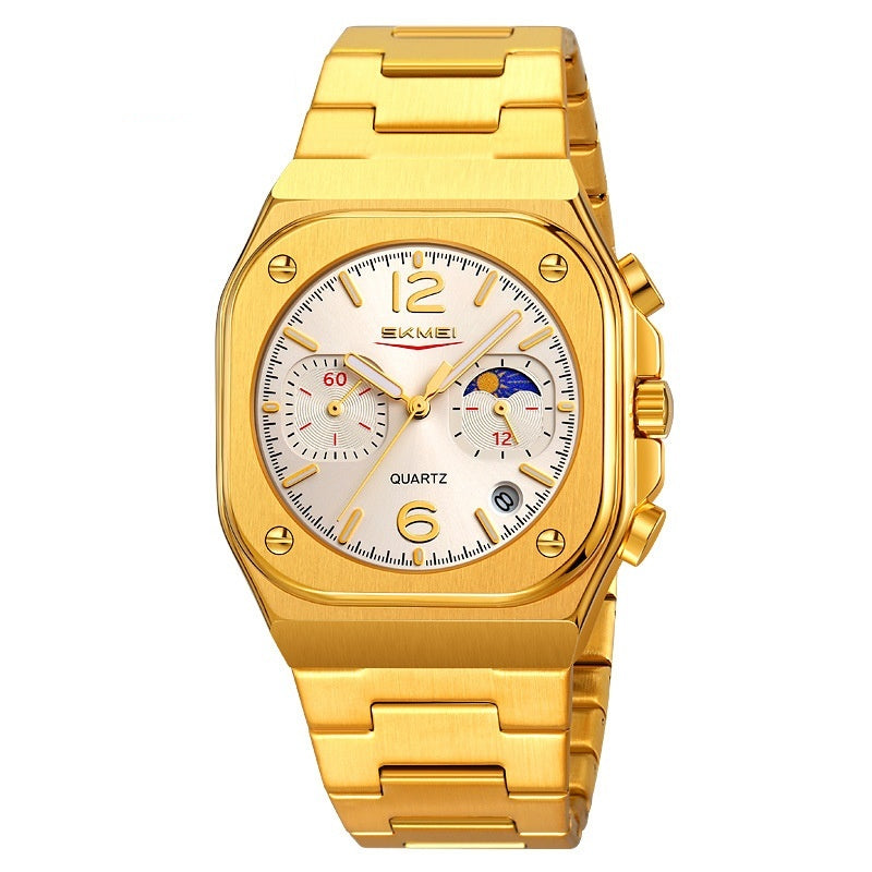 Homme Casual Waterproof Multifonctionnel Business Quartz Watch