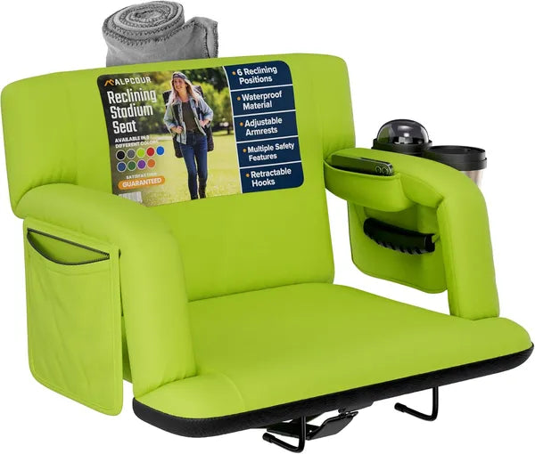 Alpcour Premium Siège de stade inclinable pour les bleachers avec support arrière
