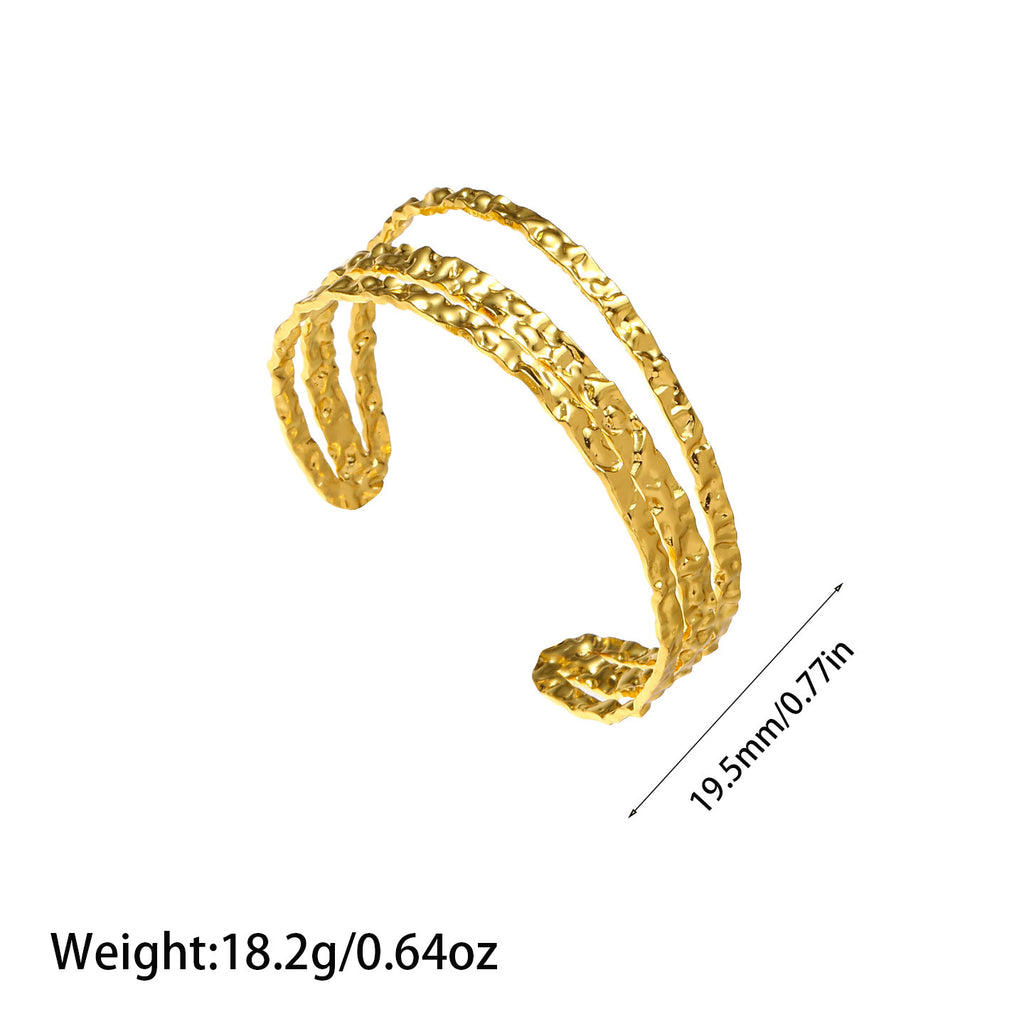 Bracelet en acier Titanium or de style Ins européen et américain