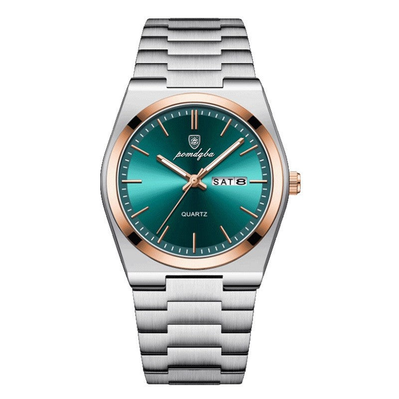 Montre à quartz lumineux ultra-mince pour homme