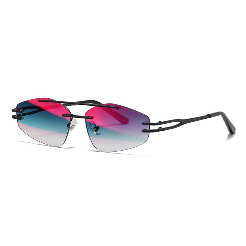 YSM8003 Lunettes de soleil mode polygonales sans cadre
