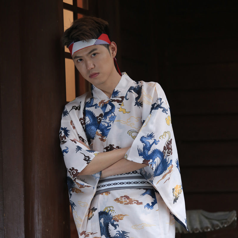 Kimono japonais épais sans ride pour hommes