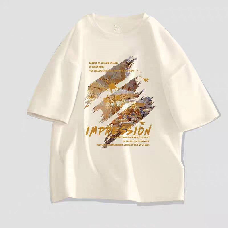 Hommes Hong Kong Style tendance manches courtes T-shirt pour l'été