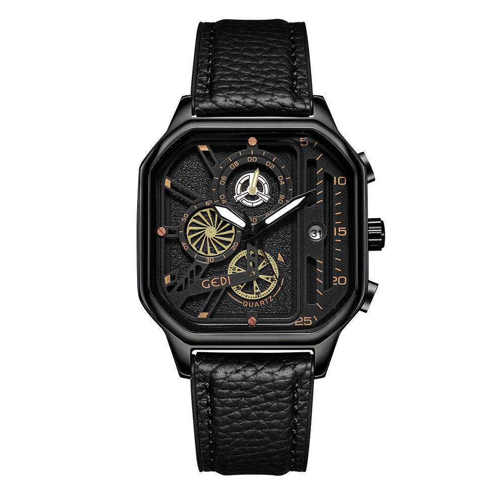 Montre Quartz imperméable hommes Lumineux
