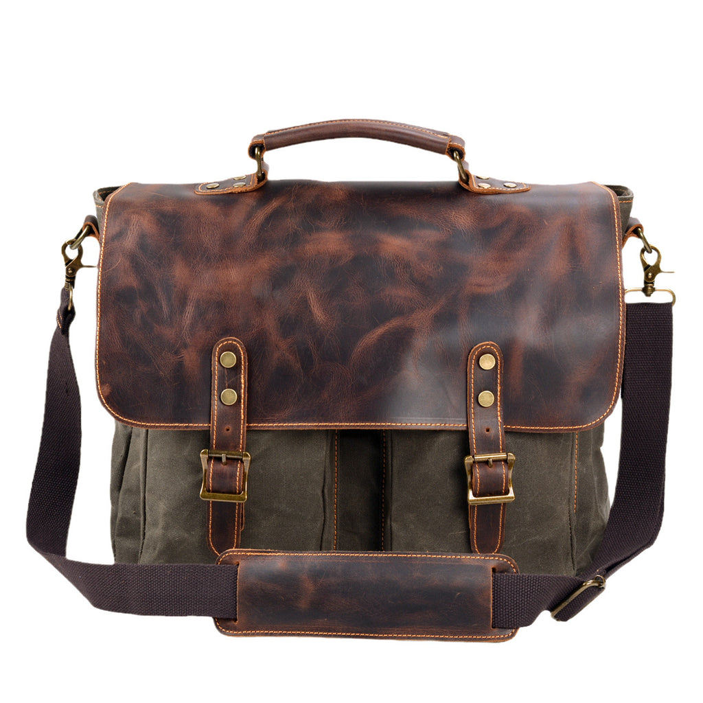Sac à main imperméable à toile pointure en cuir