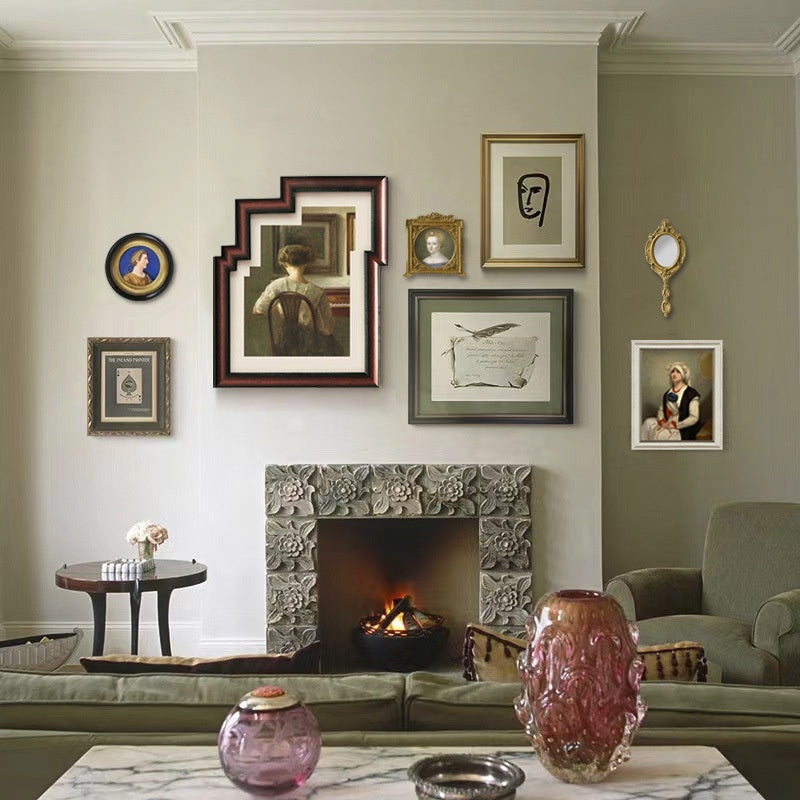 Light-luxury Vintage Ensemble Creative Living Room Wall Art Canapé Art suspendu de style français