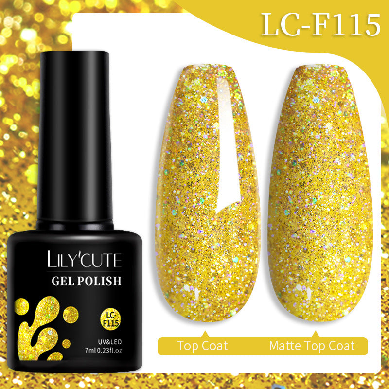 Jeu populaire Glitter Colle d'ongle de couleur solide