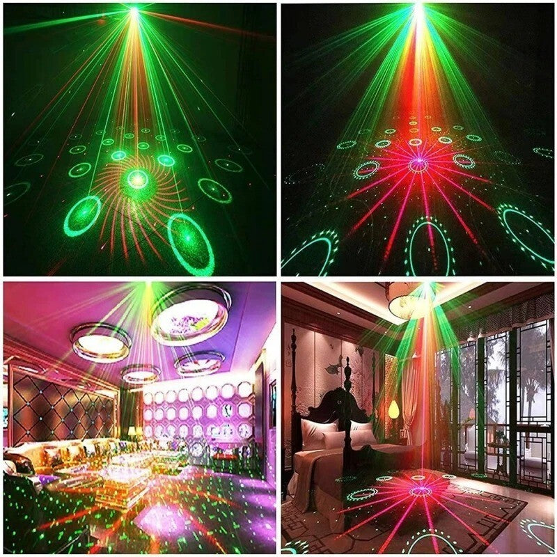 RGB Disco Lights Stage DJ Party Laser Light Projector Light Strobe Party Club UK