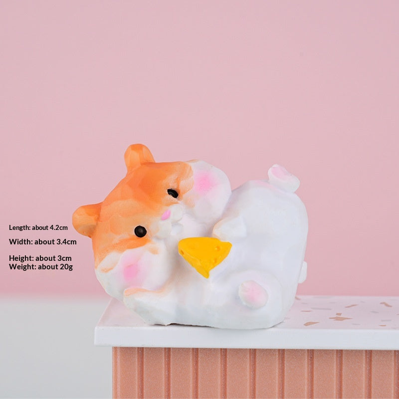 Creative Animal Hamster Resin Decorative Ornament