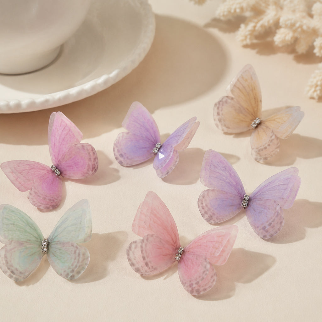 100 Mini Butterfly Craft Supplies - Papillons de simulation 3d doux