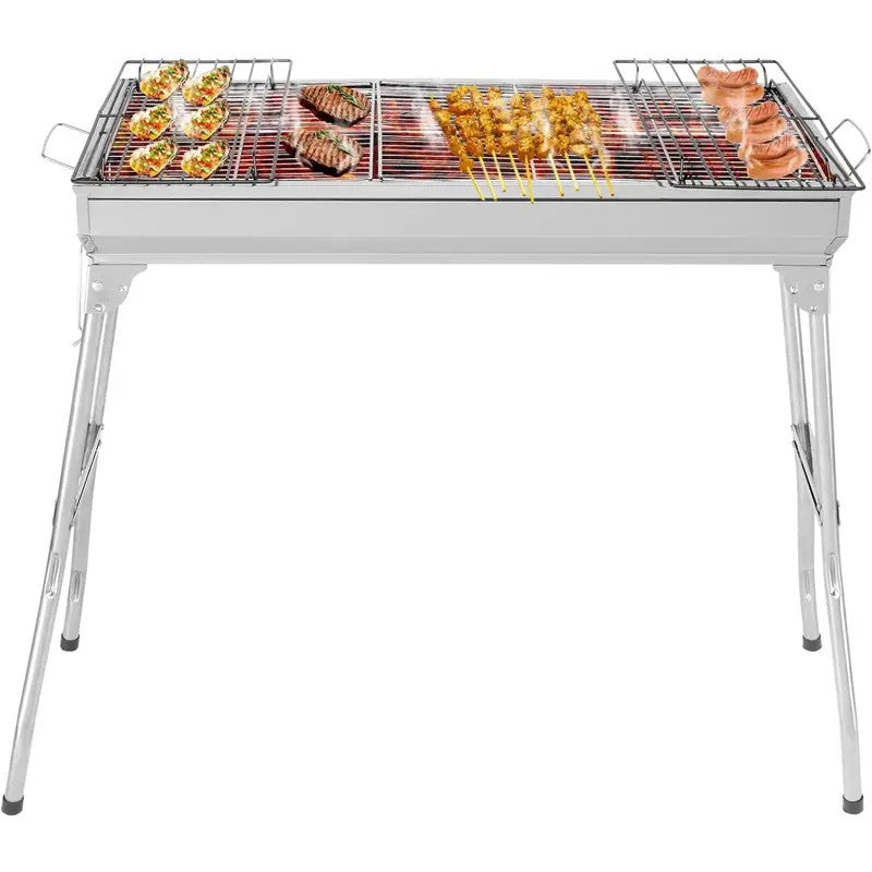 BBQ pliant Barbecue Barbecue Grill Acier Inox Jardin Pique-nique Camping Poêle
