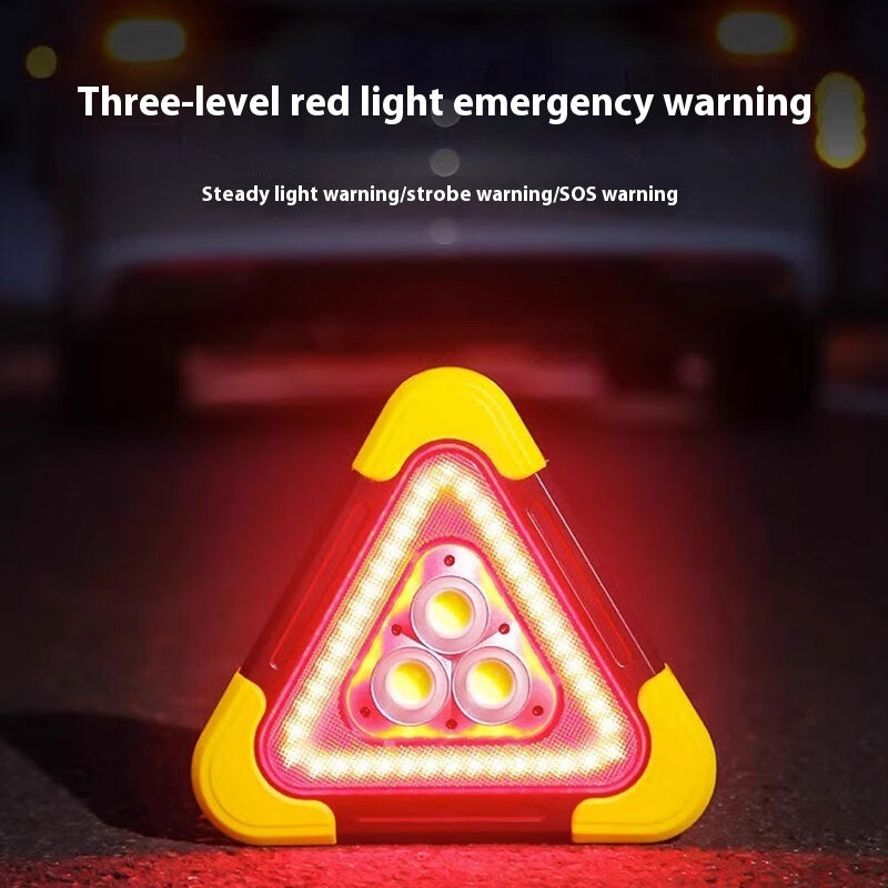 Carte d'avertissement de voiture Tripod avec lampe d'éclairage LED