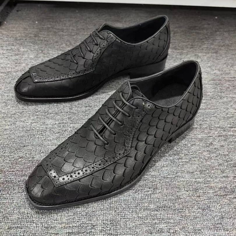 Chaussures d'affaires formelles en cuir modèle Dragon Homme style britannique