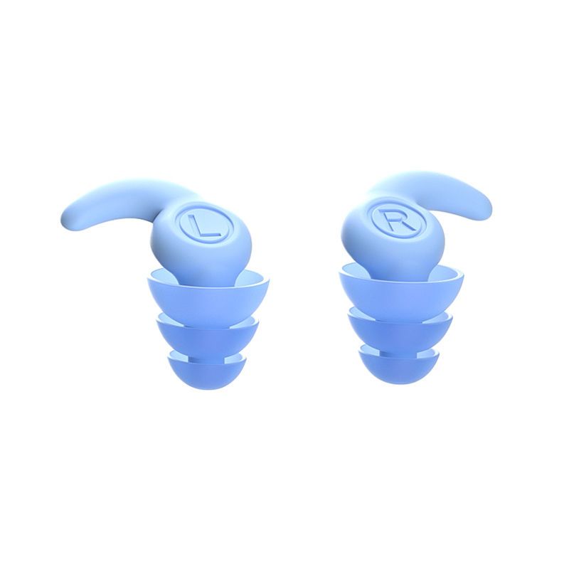 Ecouteurs insonorisés en silicone - paire bleu-1 *[brevet]-box