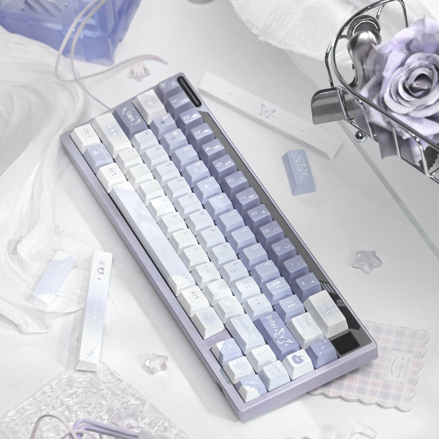 Muse Color Butterfly Whisper Keycaps Taille originale PBT