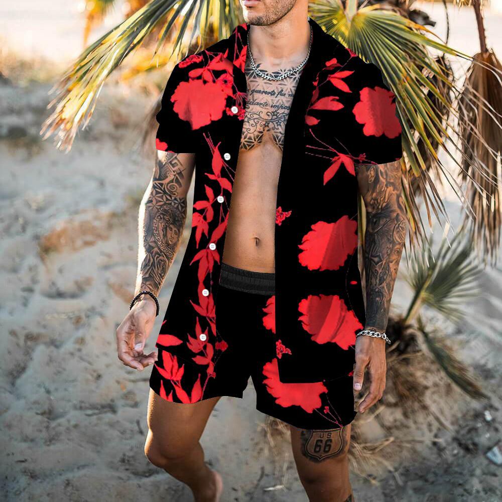 Ensemble de chemise et de shorts pour homme imprimé en 3D