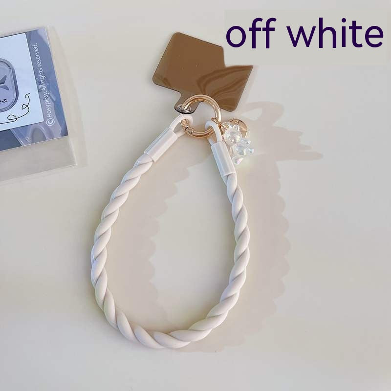 Coque de téléphone Lanyard Convient pour Silicone Split Lanyard Porte-clés Rope Court Téléphone mobile Pe