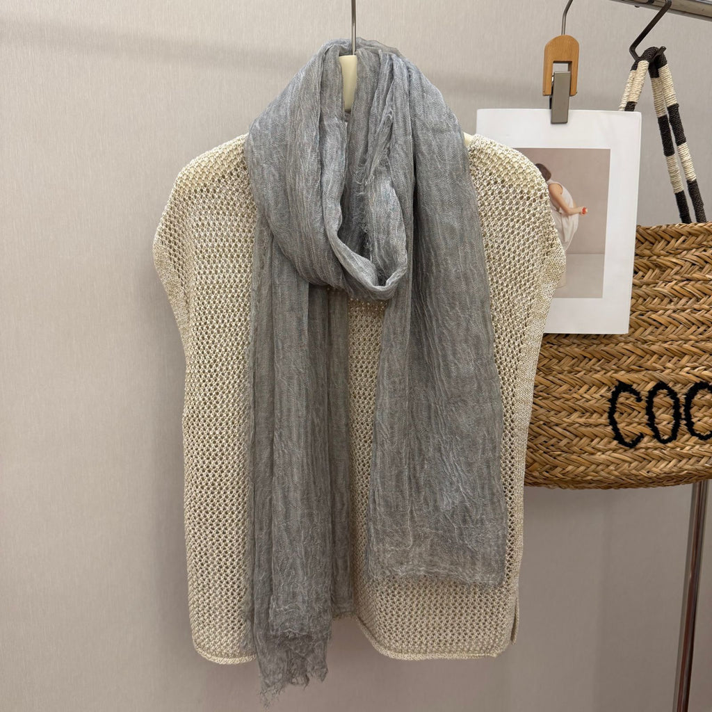 Écharpe chaude en coton plissée de style nouveau