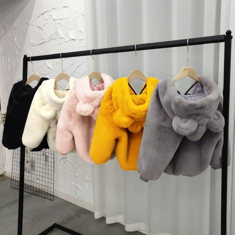 Automne et hiver Épaisseur de fourrure d'enfant Mink Fur