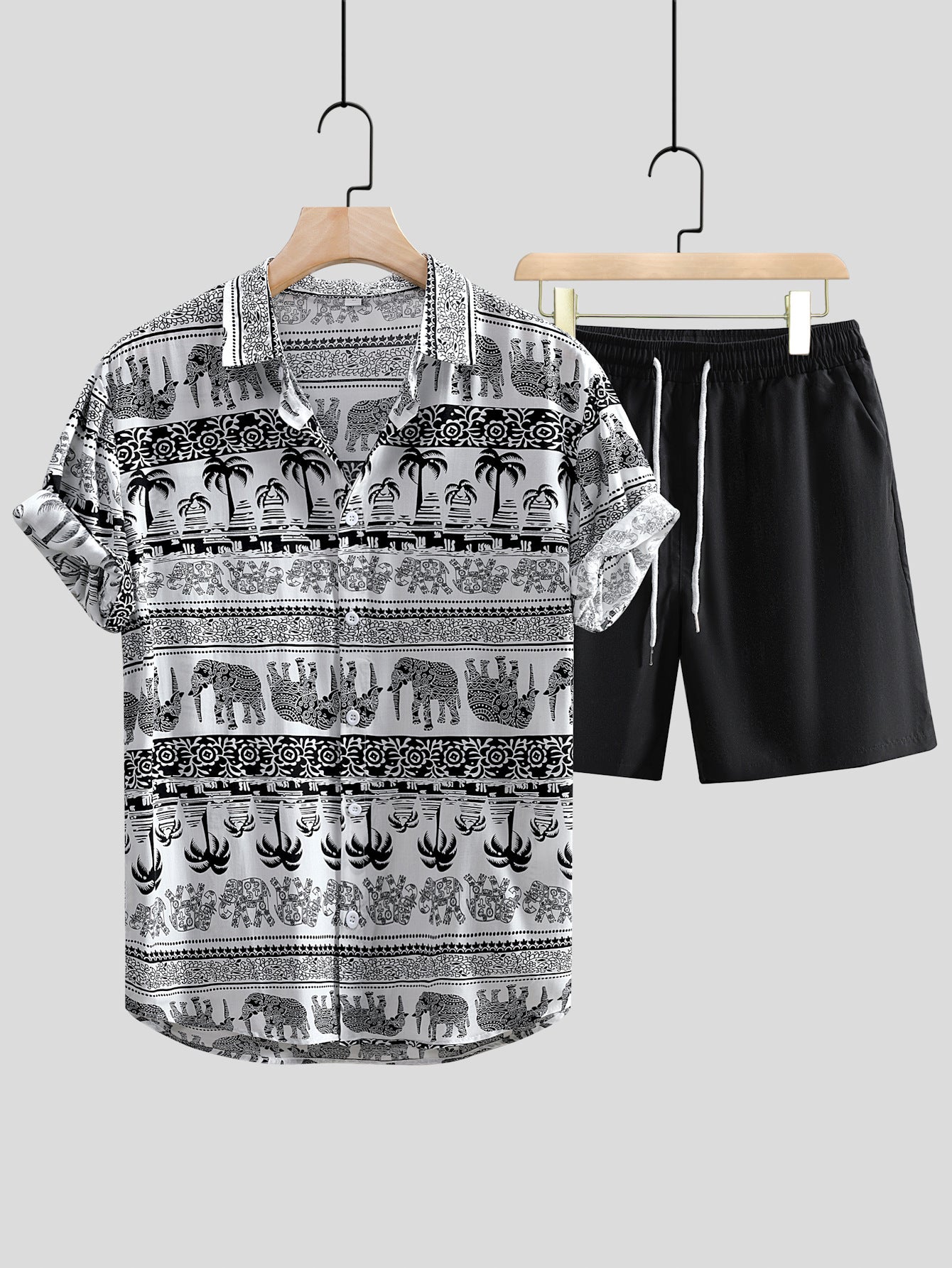 Chemise à manches courtes imprimées pour hommes