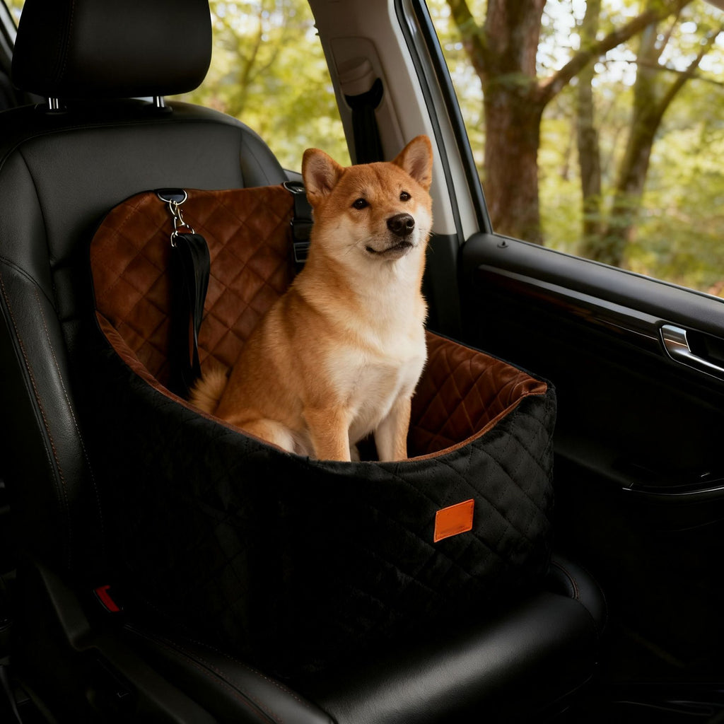 Lit de voiture pour animaux de compagnie pour petits et moyens chiens Coussin doux pour le siège arrière