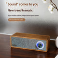 Haut-parleur Bluetooth sans fil bi-tweeter en bois rétro