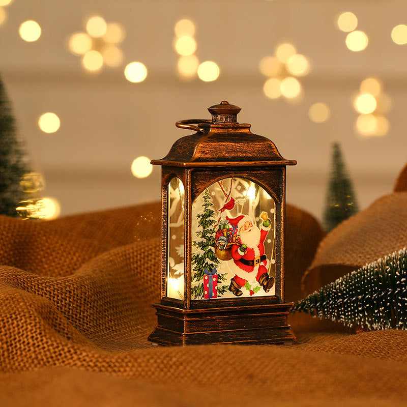 Décorations de Noël Portables Ornements transparents peints de Noël