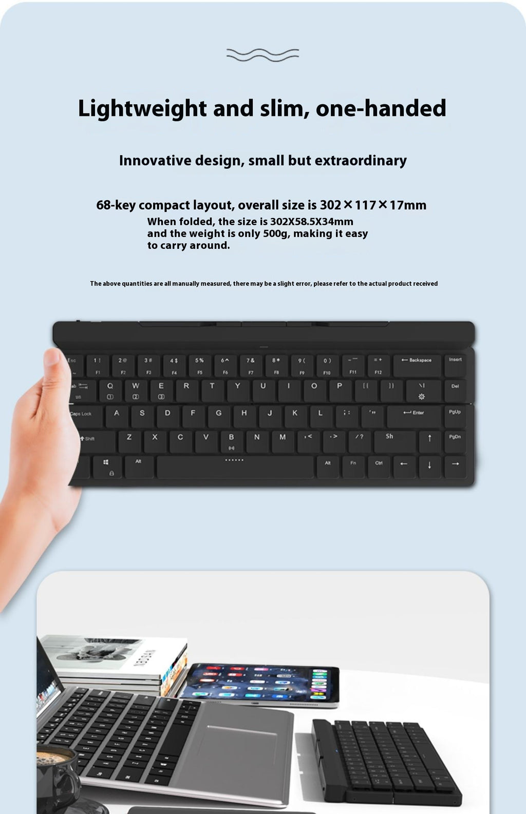 RK925 Bluetooth Clavier mécanique Basse Axis Ordinateur Tablette de téléphone cellulaire Universal Clavier