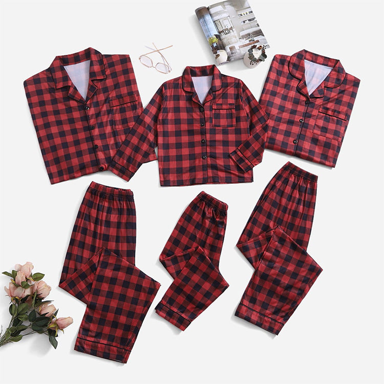 Famille de Noël Pyjamas rayés Pyjamas Vêtements de maison