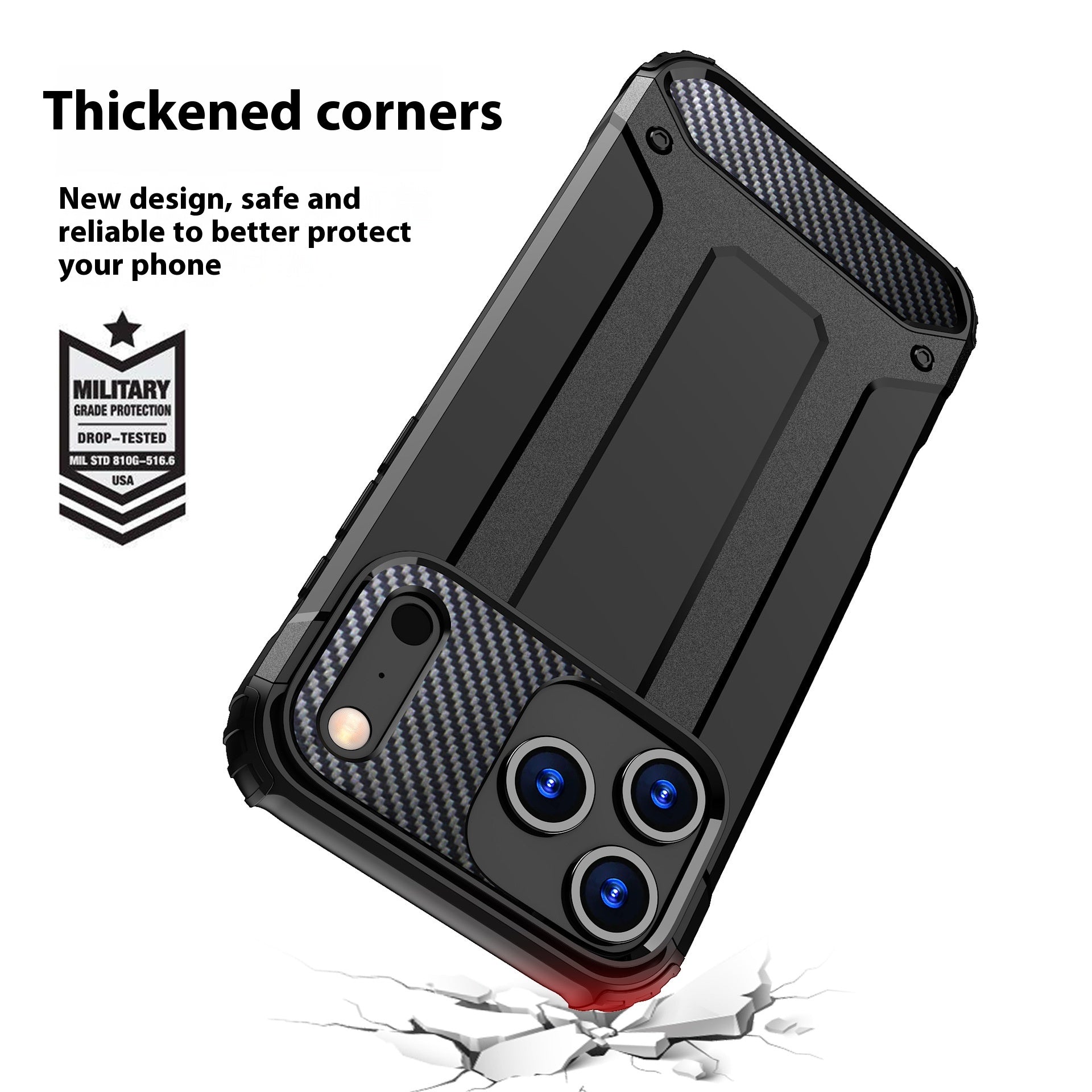 Étui de téléphone Extraordinaire en acier Armor résistant à la goutte Couverture de protection résistant à la goutte