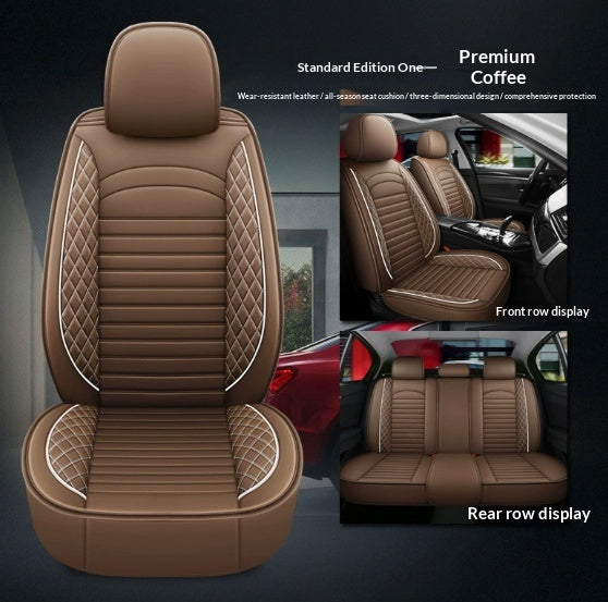 Garnitures universelles de sièges en cuir pour quatre places Mats de voiture à cinq places
