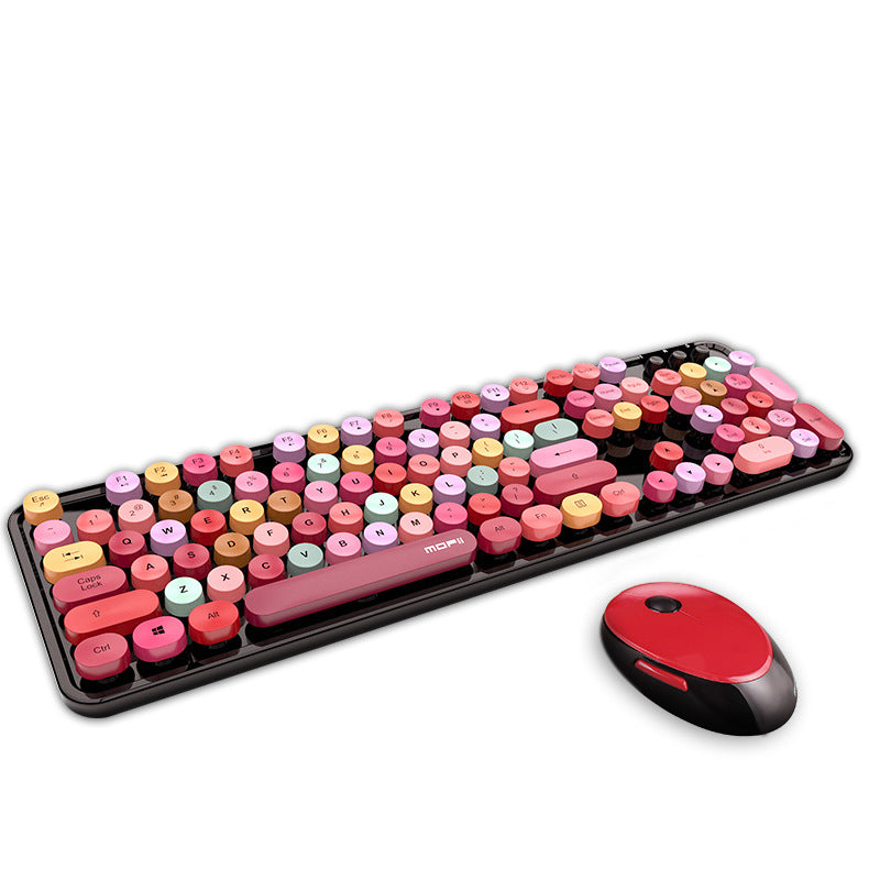 Couleur rouge à lèvres filles punk clavier