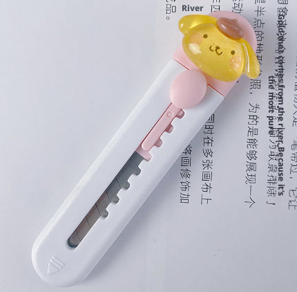 Couteau utilitaire de dessin animé-Paquet de chien jaune-1