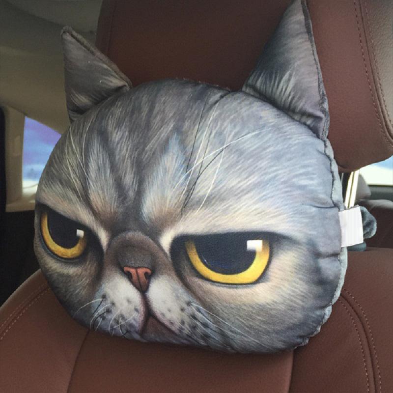 Amoureux de chat - Oreiller tête de voiture Cat