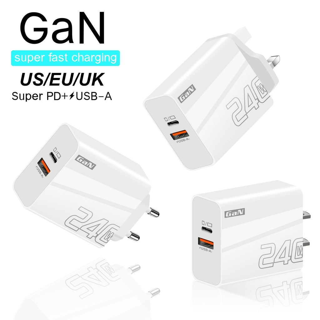 Adaptateur de recharge rapide multiports 240W pour smartphones