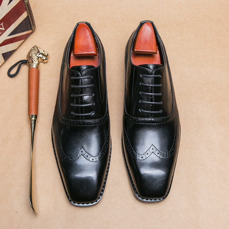 Été Hommes Élégant Formelbusiness-casual chaussures en cuir