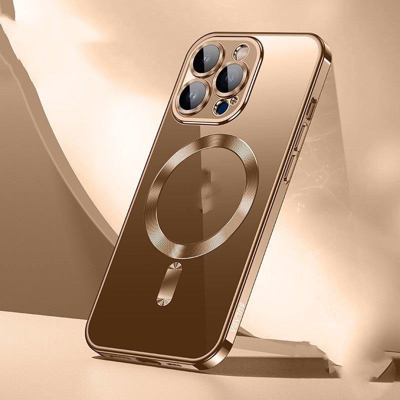 Manche de protection par électroplaquage magnétique transparent