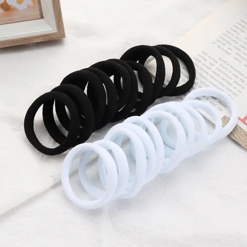 Serviette Anneau Bandes de cheveux 4cm Solid Couleur Élastique Rope de cheveux femelle Hauteur Accessoire de cheveux pour P