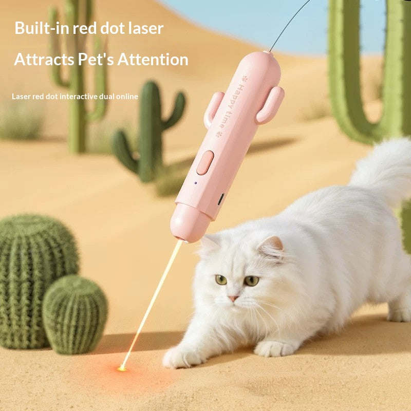 Laser infrarouge et plume 2-en-1 Cat Toyvos animaux de compagnie ultime ennui-busting Gadget