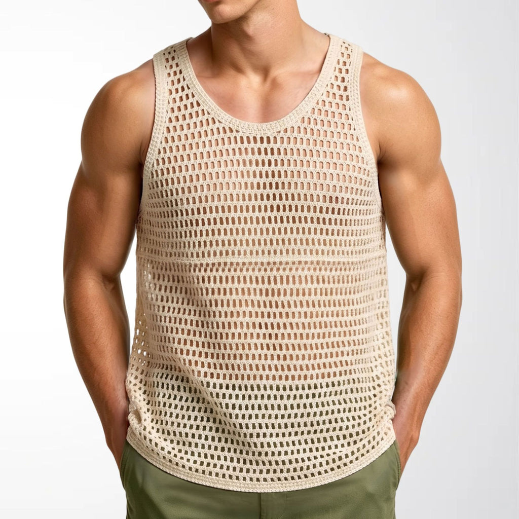 Veste pour hommes Vintage Lazy Knit Hollow