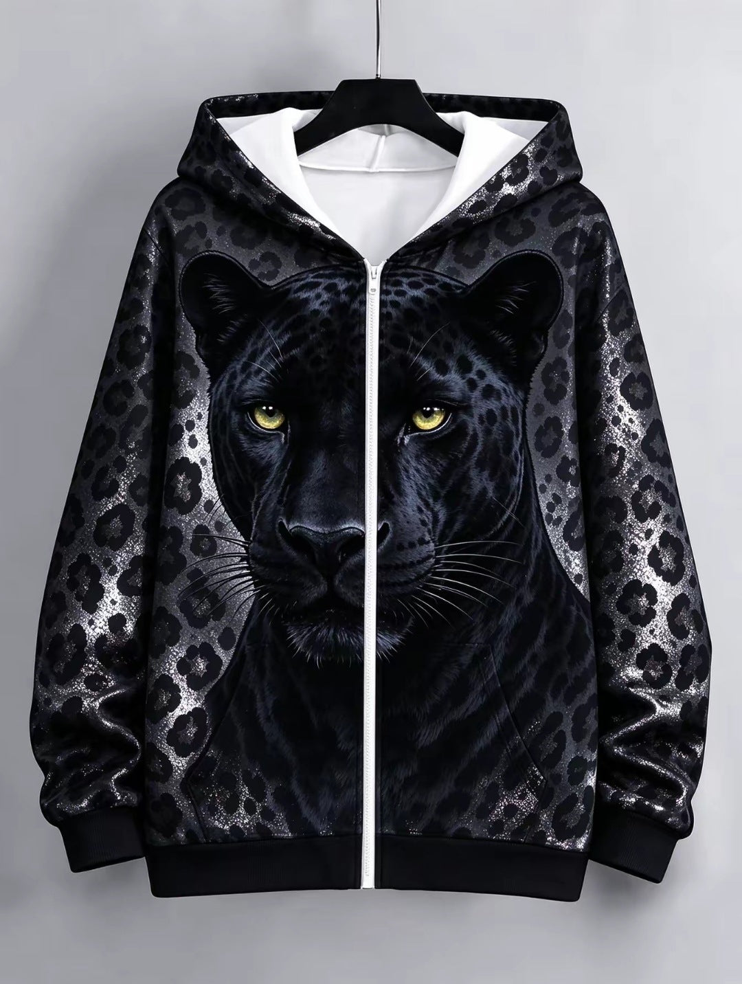 Sweatshirt à capuche Zip Up de style européen américain pour femme