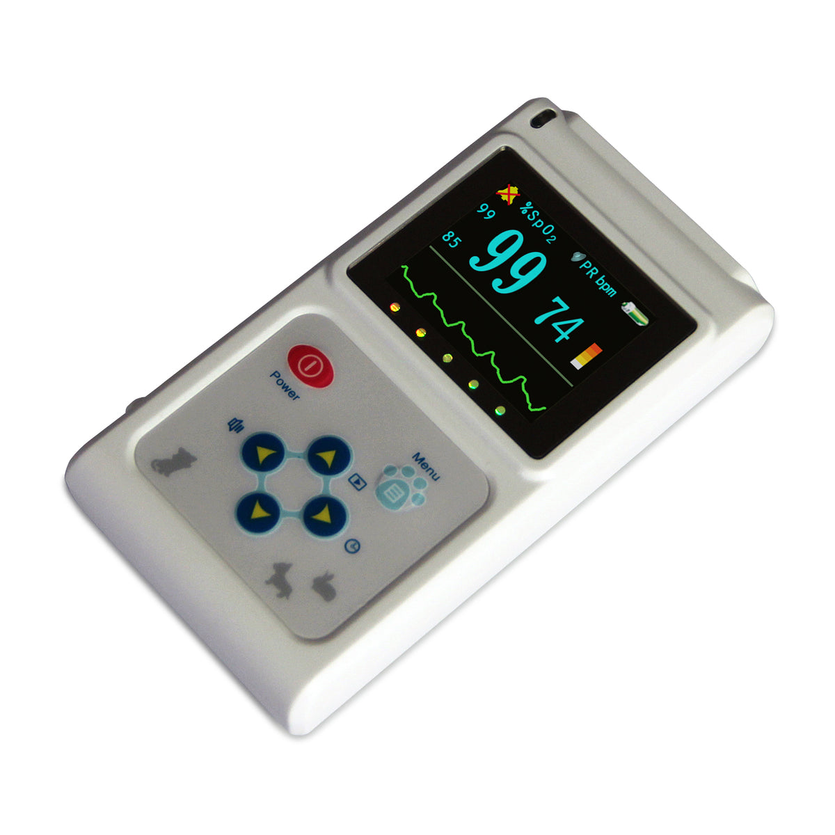 FEP Vétérinaire Oximètre pulseur SPO2 Moniteur de taux d'impulsions Tongue d'oreille Sonde PC SW